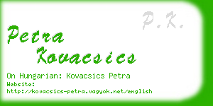 petra kovacsics business card